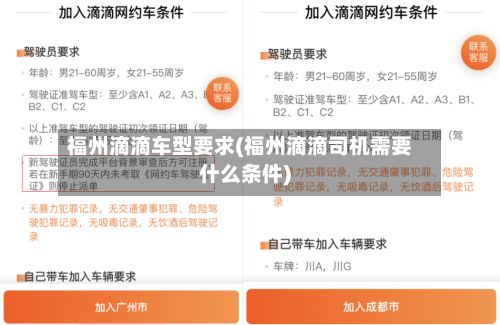 福州滴滴车型要求(福州滴滴司机需要什么条件)-第3张图片
