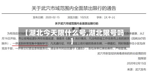 【湖北今天限什么号,湖北限号吗】-第2张图片