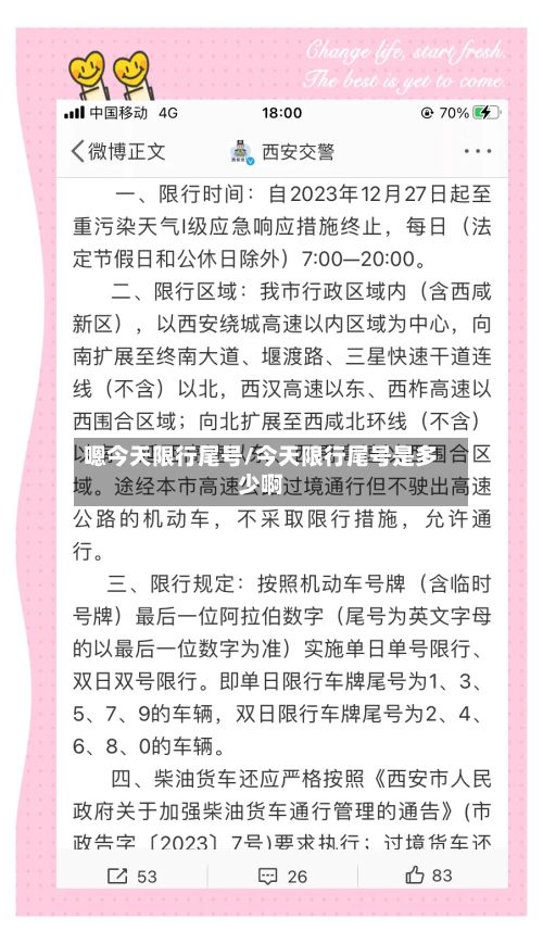 嗯今天限行尾号/今天限行尾号是多少啊-第2张图片